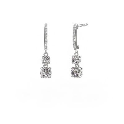 Pendants d'oreilles Tanja 2 585 or blanc diamant 1.834 crt