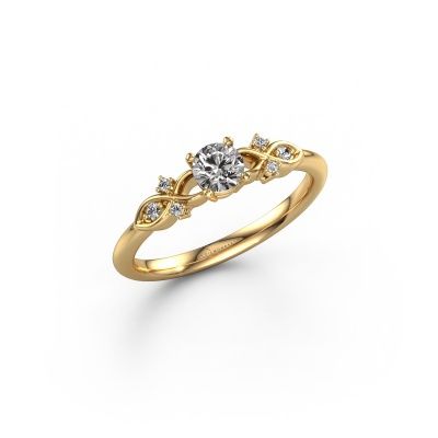 Verlovingsring Azra RND 585 goud diamant 0.35 crt