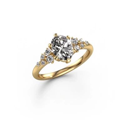 Engagement ring Royce OVL 585 gold lab-grown diamond 1.10 crt