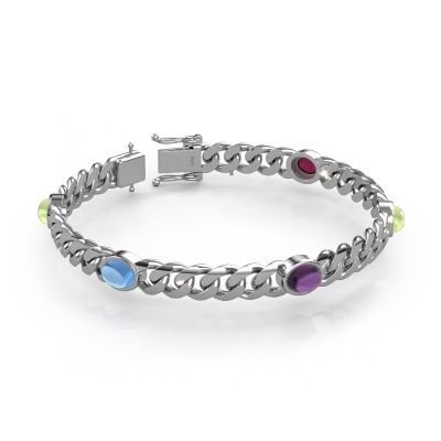 Link link bracelet Corinne 5 8mm 585 white gold