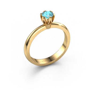 Engagement ring Julia 585 gold blue topaz 4 mm