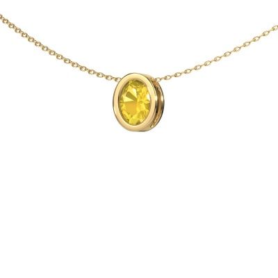 Pendant Lavon OVL 585 gold yellow sapphire 7,5x5,5 mm