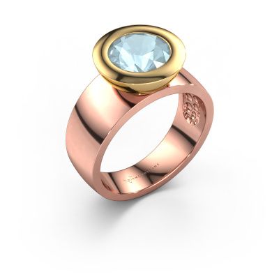 Ring Maxime 585 Roségold Aquamarin 8 mm