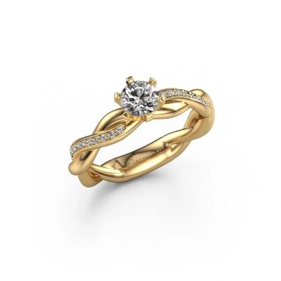 Engagement ring Page 585 gold diamond 0.40 crt