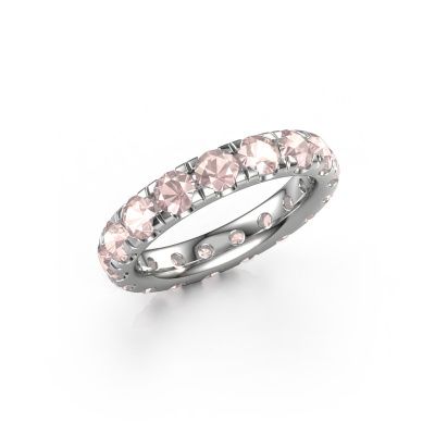 Stackable ring Jackie 3.7 950 platinum morganite champagne 3.7 mm