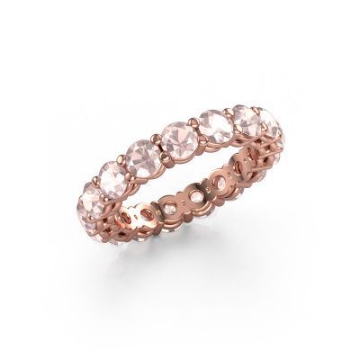 Stackable ring Michelle full 3.7 585 rose gold morganite champagne 3.7 mm