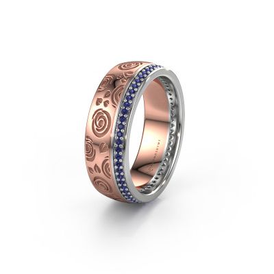 Wedding ring WH2066L27D 585 rose gold sapphire 1 mm ±0.28x0.09in