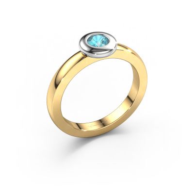 Ring Iris 585 gold blue topaz 4 mm