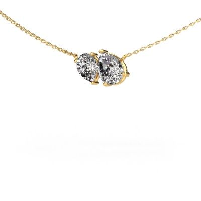 Pendant Toi et Moi PER PER 585 gold diamond 1.10 crt