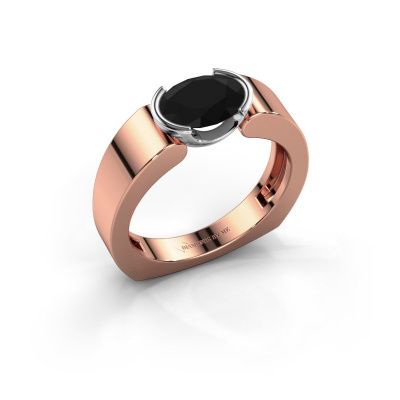 Ring Tonya 585 rosé goud zwarte diamant 1.40 crt