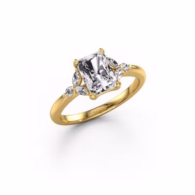 Engagement ring Megan RAD 585 gold lab grown diamond 1.50 crt