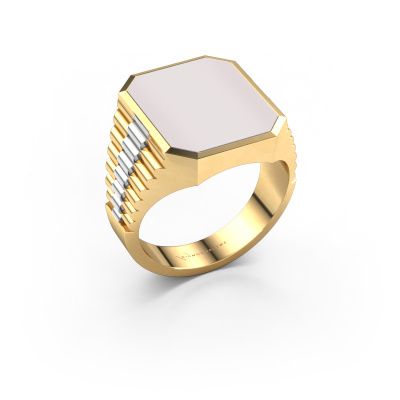 Signet ring Brent 4 585 gold red sardonyx 16x13 mm