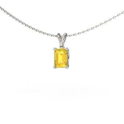 Anhänger Sam EME 585 Weißgold Gelb Saphir 7x5 mm