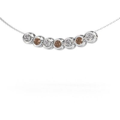 Necklace Kim 7 585 white gold brown diamond 1.050 crt