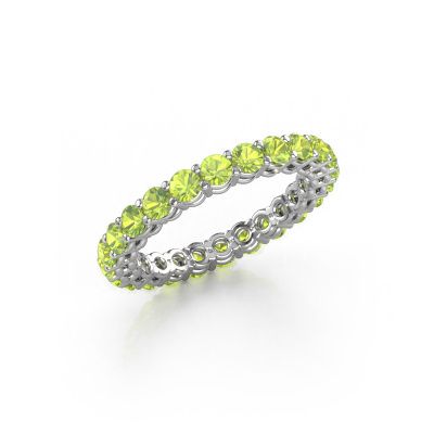 Stackable ring Michelle full 2.7 585 white gold peridot 2.7 mm