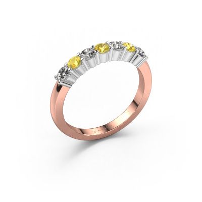 Ring Yasmin 7 585 Roségold Gelb Saphir 2.7 mm