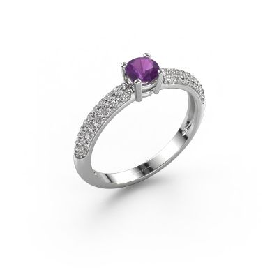 Ring Marjan 585 Weißgold Amethyst 4.2 mm