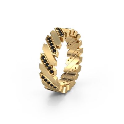 Bague de mariage WH2036L 585 or jaune diamant noir ±7x2.2 mm