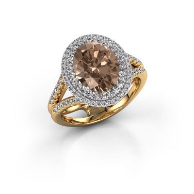Verlovingsring Elvie 585 goud bruine diamant 3.295 crt