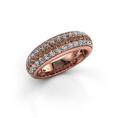 Ring Emely 8 585 rosé goud bruine diamant 1.316 crt