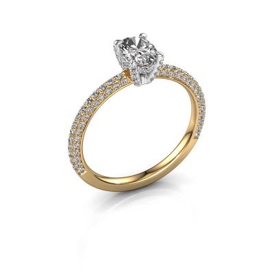 Verlovingsring Saskia 2 ovl 585 goud diamant 1.178 crt