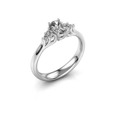 Engagement ring Monika OVL 950 platinum diamond 0.508 crt