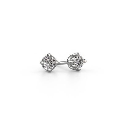 Stud earrings Briana 585 white gold diamond 0.10 crt