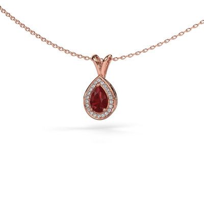 Pendant Ginger 585 rose gold ruby 7x5 mm