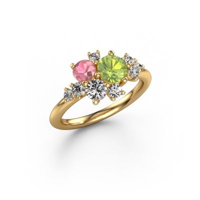 Ring Veronica 585 gold peridot 5.4 mm