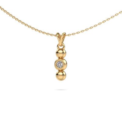 Necklace Lily 585 gold diamond 0.03 crt