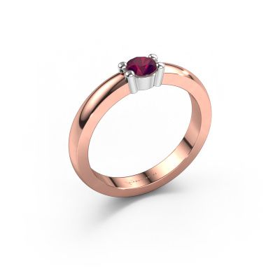 Ring Yasmin 1 585 rose gold rhodolite 4 mm