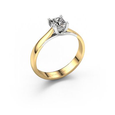 Engagement ring Mia Square 585 gold lab grown diamond 0.40 crt