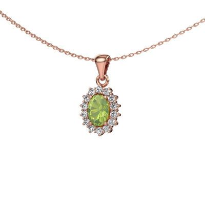 Anhänger Margien 585 Roségold Peridot 7x5 mm