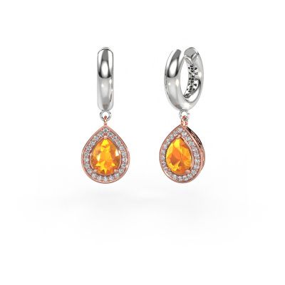 Ohrhänger Barbar 1 585 Roségold Citrin 7x5 mm