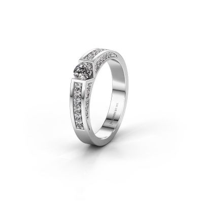 Wedding ring WH2098L 585 white gold diamond ±4x3 mm