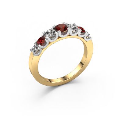 Ring Selina 3 585 gold garnet 3.7 mm
