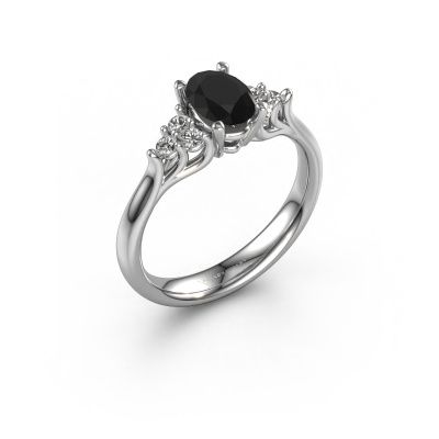 Engagement ring Monika OVL 585 white gold black diamond 1.20 crt