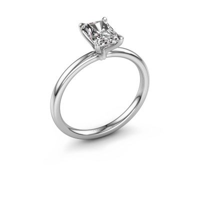 Bague de fiançailles Crystal RAD 1 585 or blanc diamant synthétique 1.00 crt