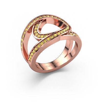 Ring Louise 585 rose gold yellow sapphire 1.2 mm