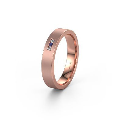 Wedding ring WH0106L14AM 585 rose gold sapphire ±0.16x0.07 in