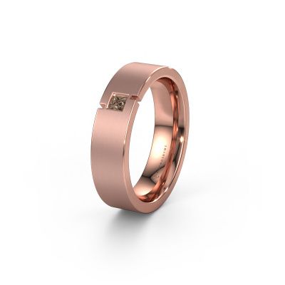 Wedding ring WH2040L 585 rose gold brown diamond ±0.22x0.09in
