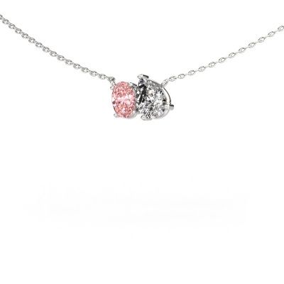 Anhänger Toi et Moi PER OVL 585 Weißgold Diamant 0.65 crt