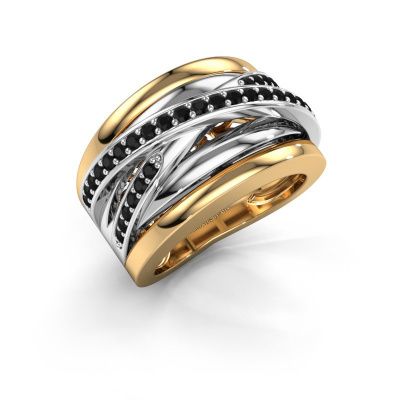 Ring Clair 3 585 goud zwarte diamant 0.594 crt