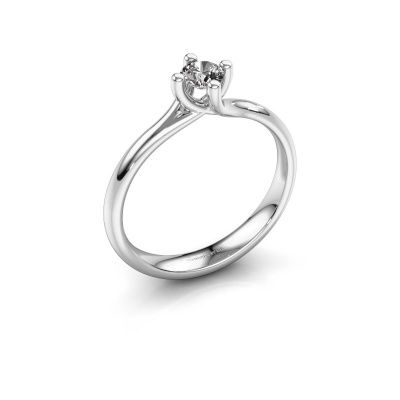 Verlobungsring Dewi Round 585 Weißgold Diamant 0.25 crt