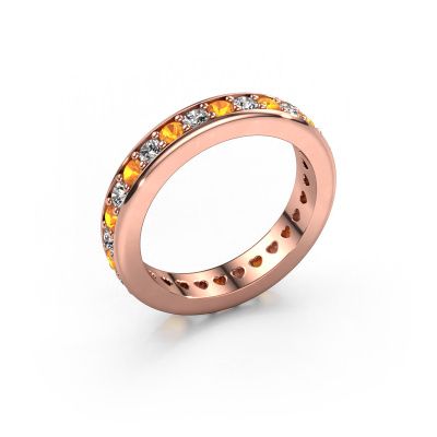 Stackable ring Nienke 585 rose gold citrin 2.2 mm