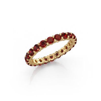 Stackable ring Heddy rnd 2.7 585 gold garnet 2.7 mm