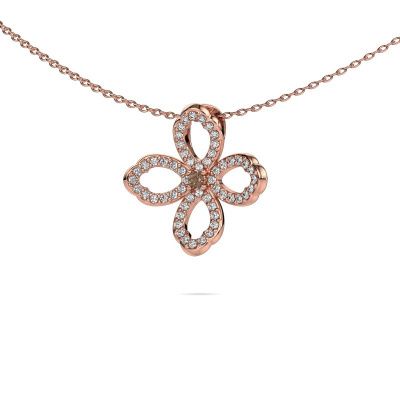 Ketting Chelsea 585 rosé goud bruine diamant 0.31 crt