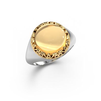 Ring Birgit 585 white gold citrin 6 mm