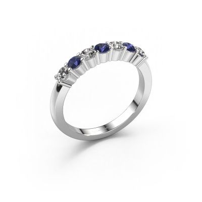 Ring Yasmin 7 585 white gold sapphire 2.7 mm