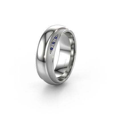 Wedding ring WH2038L 950 platinum sapphire ±0.28x0.09in